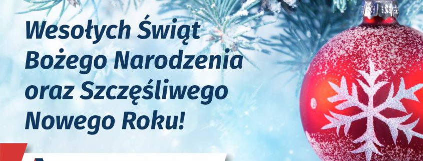 Wesołych Świąt Bożego Narodzenia oraz Szczęśliwego Nowego Roku!